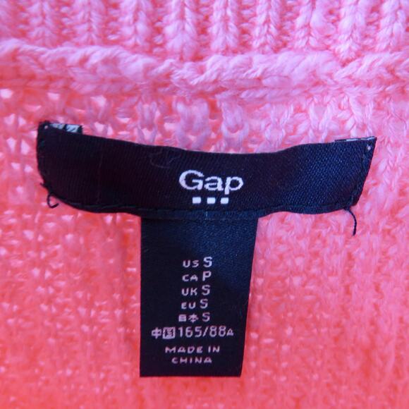 Gap Pink Wide Neck Sweater Bubblegum Pink Barbie Core Knit Sweater Small - Picture 3 of 5